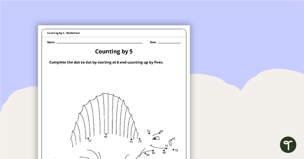 Go to Dot-to-Dot Drawing - Numbers by 5 - Dinosaur teaching resource