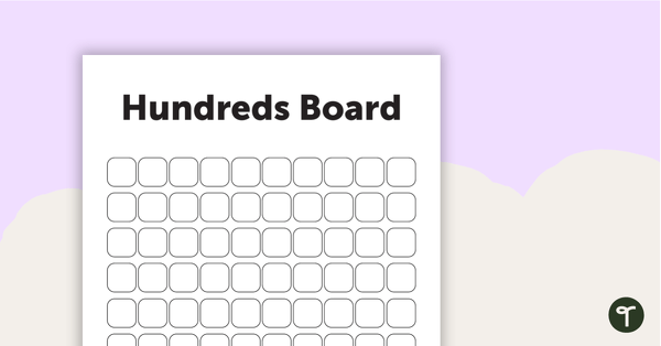 Go to Blank Hundreds Chart Template teaching resource