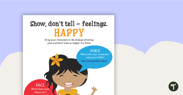 Go to Developing Characters Poster Pack - Show, Don't Tell Feelings teaching resource