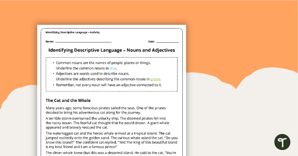 Go to Identifying Descriptive Language Worksheets - Nouns, Adjectives, Verbs and Adverbs teaching resource