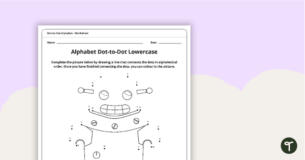 Go to Dot-to-Dot Drawing - Alphabet - Robot teaching resource