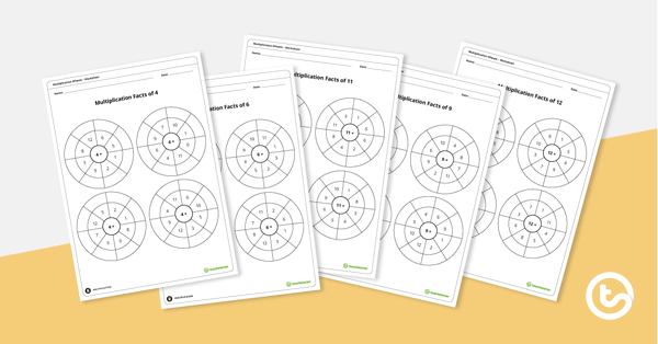 Go to Multiplication Wheel Worksheets teaching resource