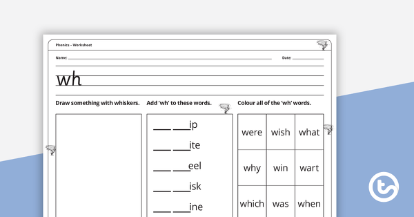 Go to Digraph Worksheet - wh teaching resource