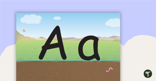 Go to Handwriting Posters - Dirt, Grass and Sky Background teaching resource