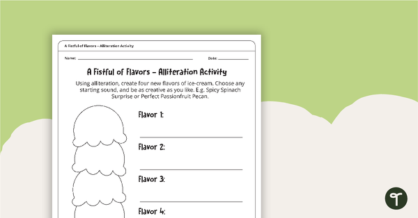 Go to A Fistful of Flavors Alliteration Activity teaching resource