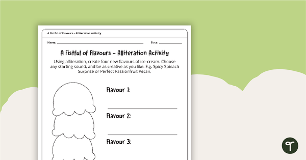 Go to A Fistful of Flavours Alliteration Activity teaching resource