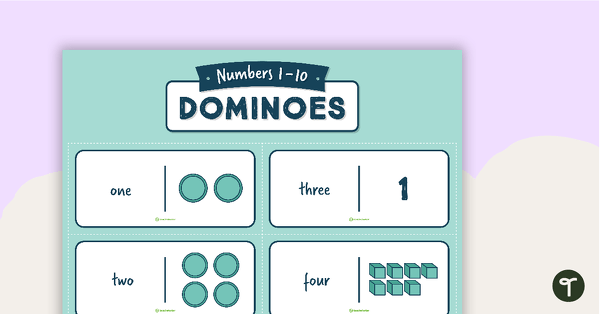 Go to Numbers 1–10 Dominoes teaching resource