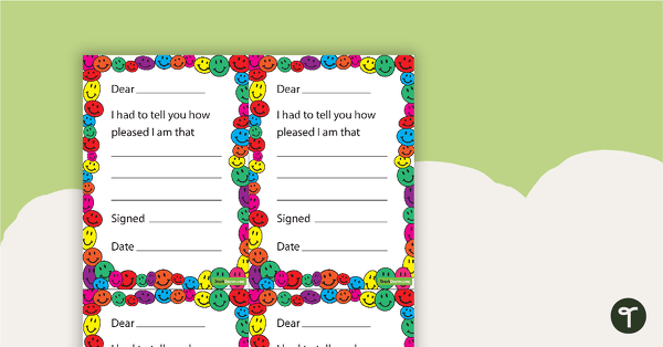 Go to Positive Parent Notes - Smiley Faces teaching resource