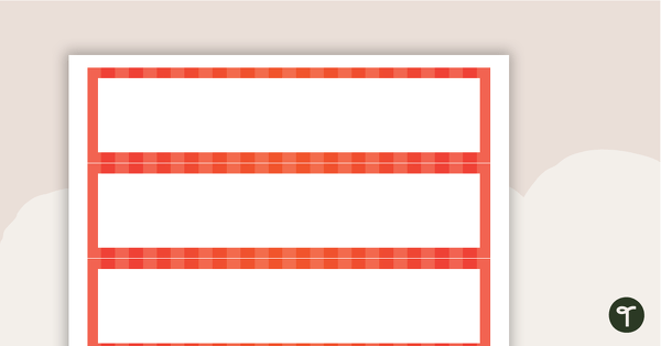 Go to Coral Stripes - Tray Labels teaching resource