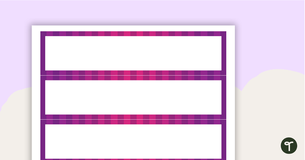 Go to Purple Stripes - Tray Labels teaching resource