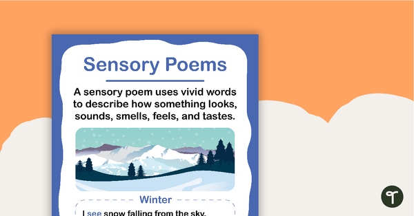 Go to Five Senses Poem Poster and Template teaching resource