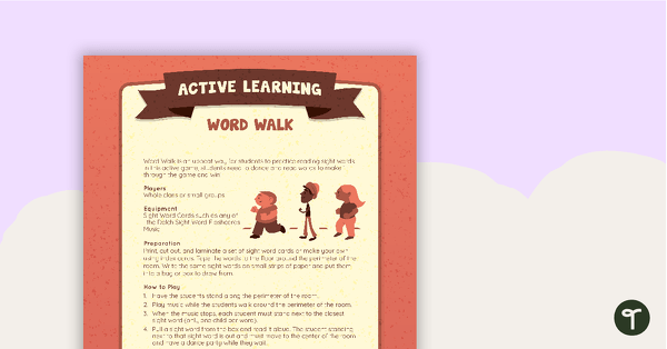 Go to Word Walk Active Game teaching resource