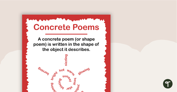 Go to Concrete Poem Poster and Templates teaching resource