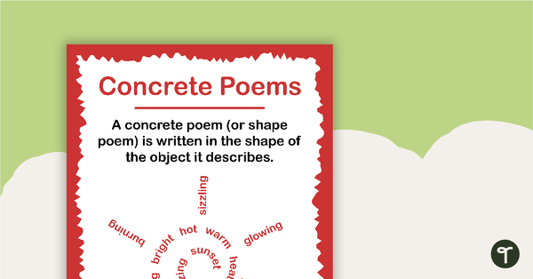 Go to Concrete Poem Poster and Templates teaching resource