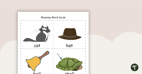 Go to Rhyming Word Cards teaching resource