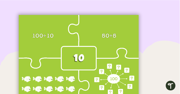 Go to Number Matching Puzzle - Division teaching resource