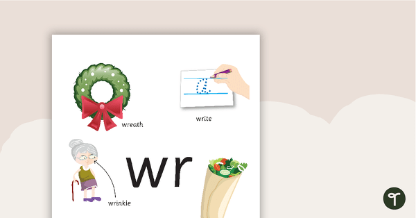 Go to Wr Digraph Poster teaching resource