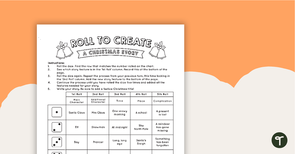Go to Roll to Create a Christmas Story teaching resource