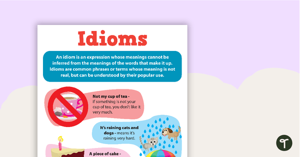 Go to Idioms Poster teaching resource