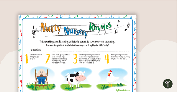 Go to Nutty Nursery Rhymes Speaking and Listening Activity teaching resource