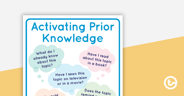 Go to Activating Prior Knowledge - Comprehension Strategy Poster teaching resource