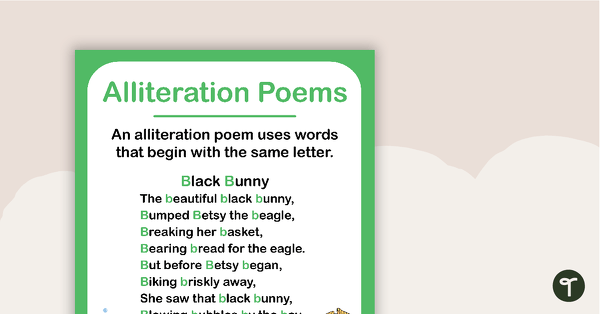 Go to Alliteration Poem Poster and Templates teaching resource