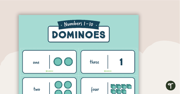 Go to Numbers 1–10 Dominoes teaching resource