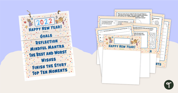 Go to New Year's Flip Book Template teaching resource