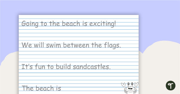 Go to Handwriting Sheets - Theme Pages 1 teaching resource