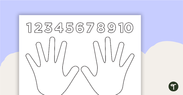 Go to Hands and Numbers 1-10 Counting Activity Template teaching resource