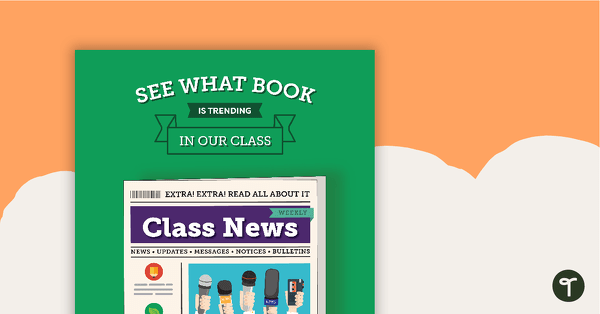 Go to Newspaper Themed - Book Report Template and Poster teaching resource