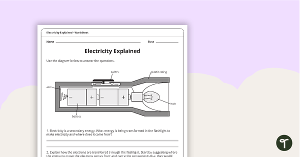 Go to Electricity Explained Worksheet teaching resource