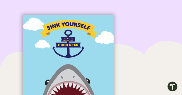 Go to Shark Themed - Book Report Template and Poster teaching resource