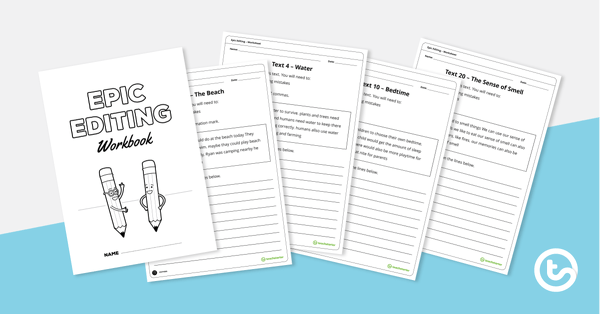 Go to Epic Editing Workbook (Lower Primary) teaching resource