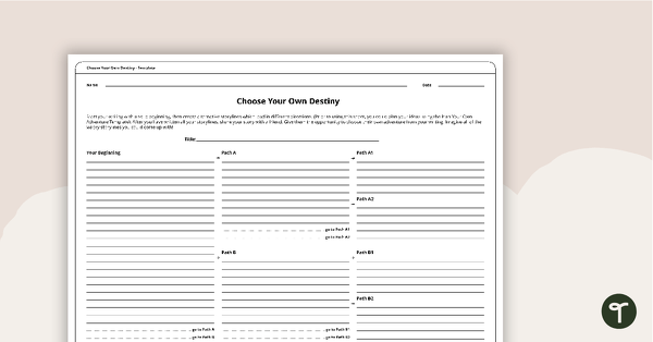 Go to Choose Your Own Destiny - Writing Template teaching resource