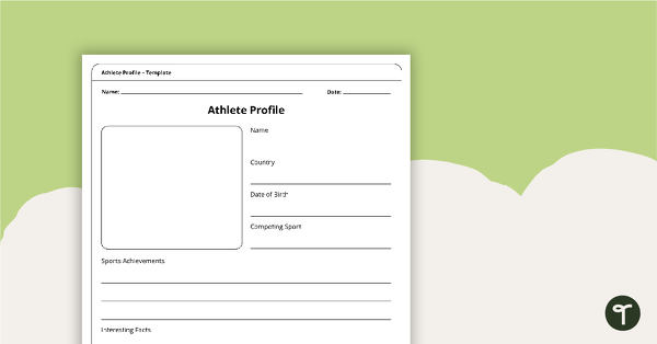 Go to Athlete Profile Template teaching resource