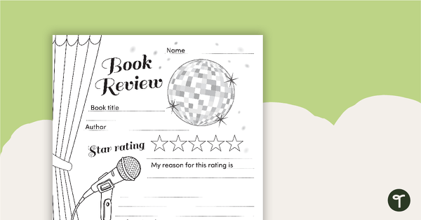 Go to Stage-Themed Book Review Worksheet teaching resource