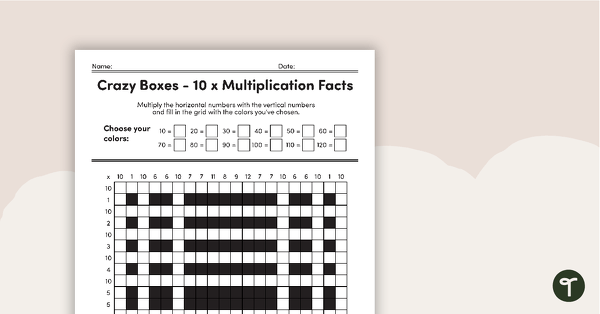 Go to Crazy Boxes – Multiplication Facts of 10 teaching resource