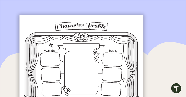 Go to Book Character Profile - Stage and Curtains teaching resource