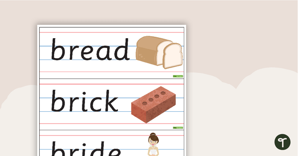 Go to R Blend Word Wall Vocabulary teaching resource
