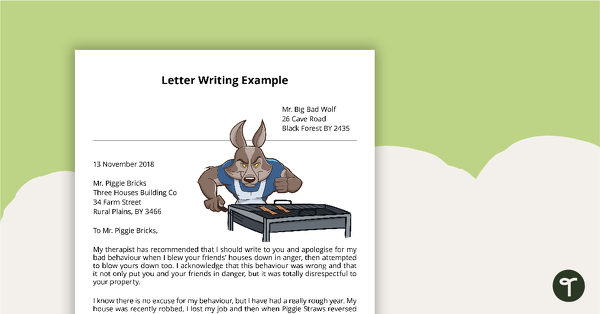 Go to Example of a Formal Letter with Template teaching resource