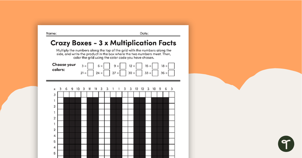 Go to Crazy Boxes – Multiplication Facts of 3 teaching resource