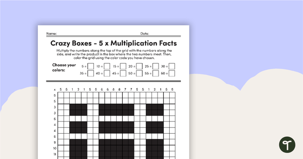 Go to Crazy Boxes – Multiplication Facts of 5 teaching resource