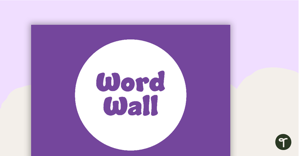 Go to Plain Purple - Word Wall Template teaching resource