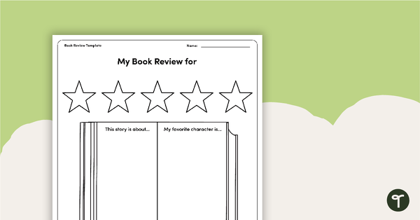 Go to Bookworm-Themed Book Review Template and Poster teaching resource