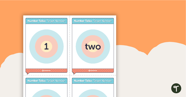 Go to Number Talks - Target Number Task Cards teaching resource