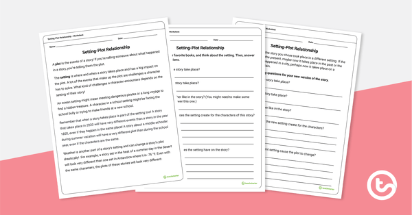 Go to Setting-Plot Relationship Worksheet teaching resource