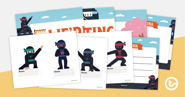 Go to Writing Data Display - Ninjas Bump it Up Wall teaching resource