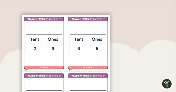 Go to Number Talks - Place Value Task Cards teaching resource