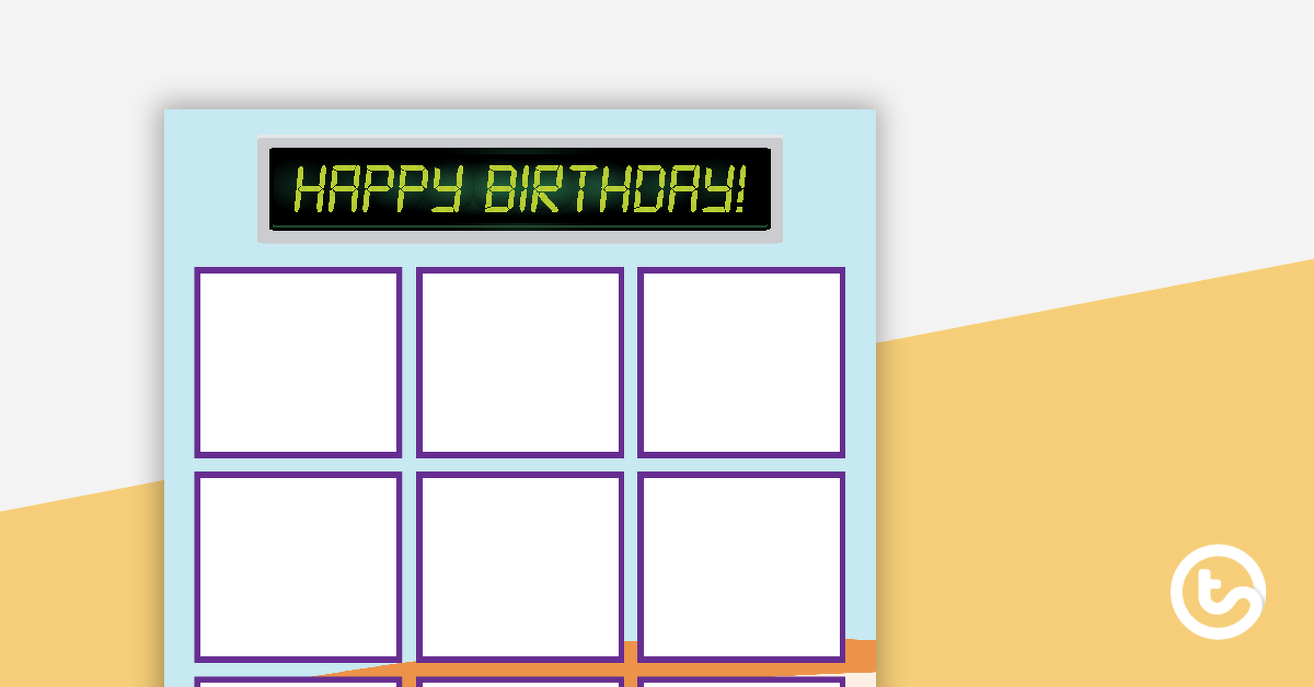 Sports - Happy Birthday Chart teaching-resource